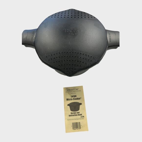 Pampered Chef Black Large 2Qt Micro Cooker Rice Veggie Steamer Strainer - Picture 6 of 10